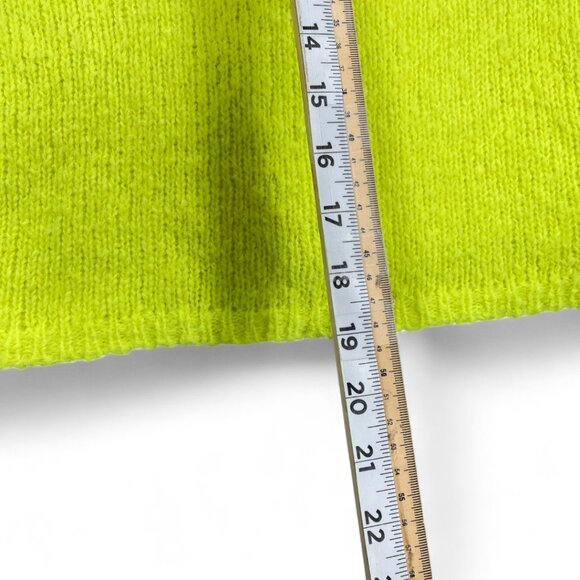 Tibi Cozette Alpaca Neon Green Wool Blend Sweater Women's Small - Picture 7 of 9
